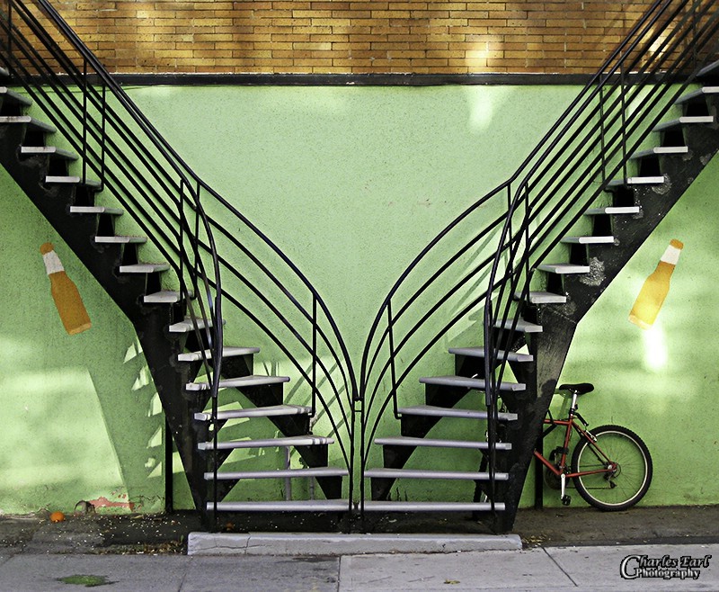 Stairs and a bike